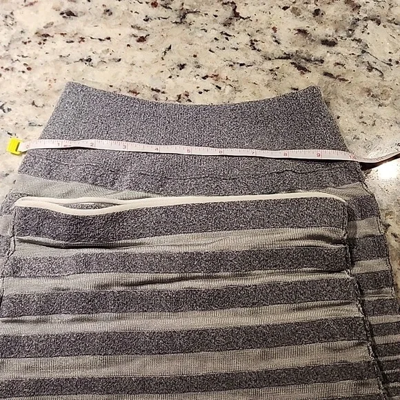 Alexander Wang Bodycon Skirt Engineered Stripe Grey XS - Picture 7 of 9